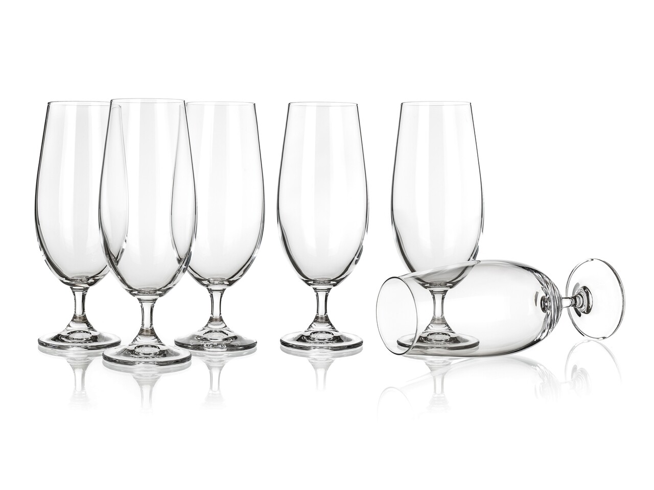 Set 6 Pahare Pentru Bere Leona, Banquet Crystal, 370 Ml, Sticla