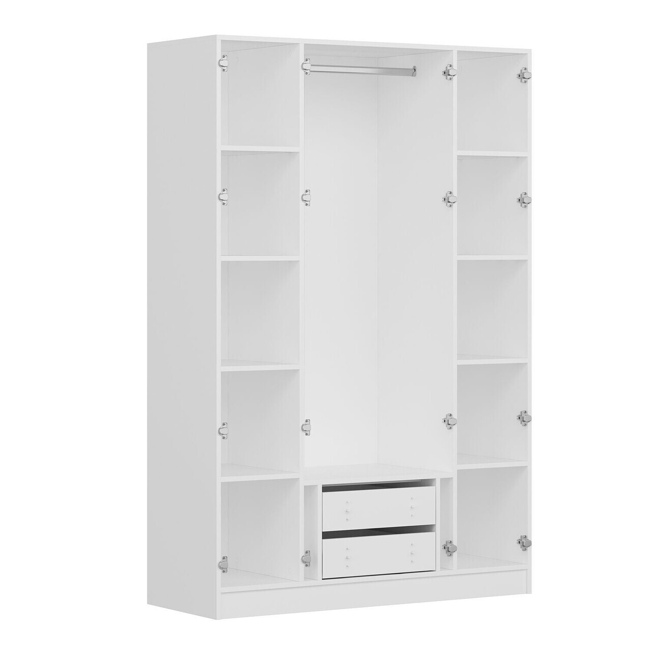 Dulap pentru haine, Hanah Home, Alin, 140x210x52 cm, Alb / Stejar — imaginea 7