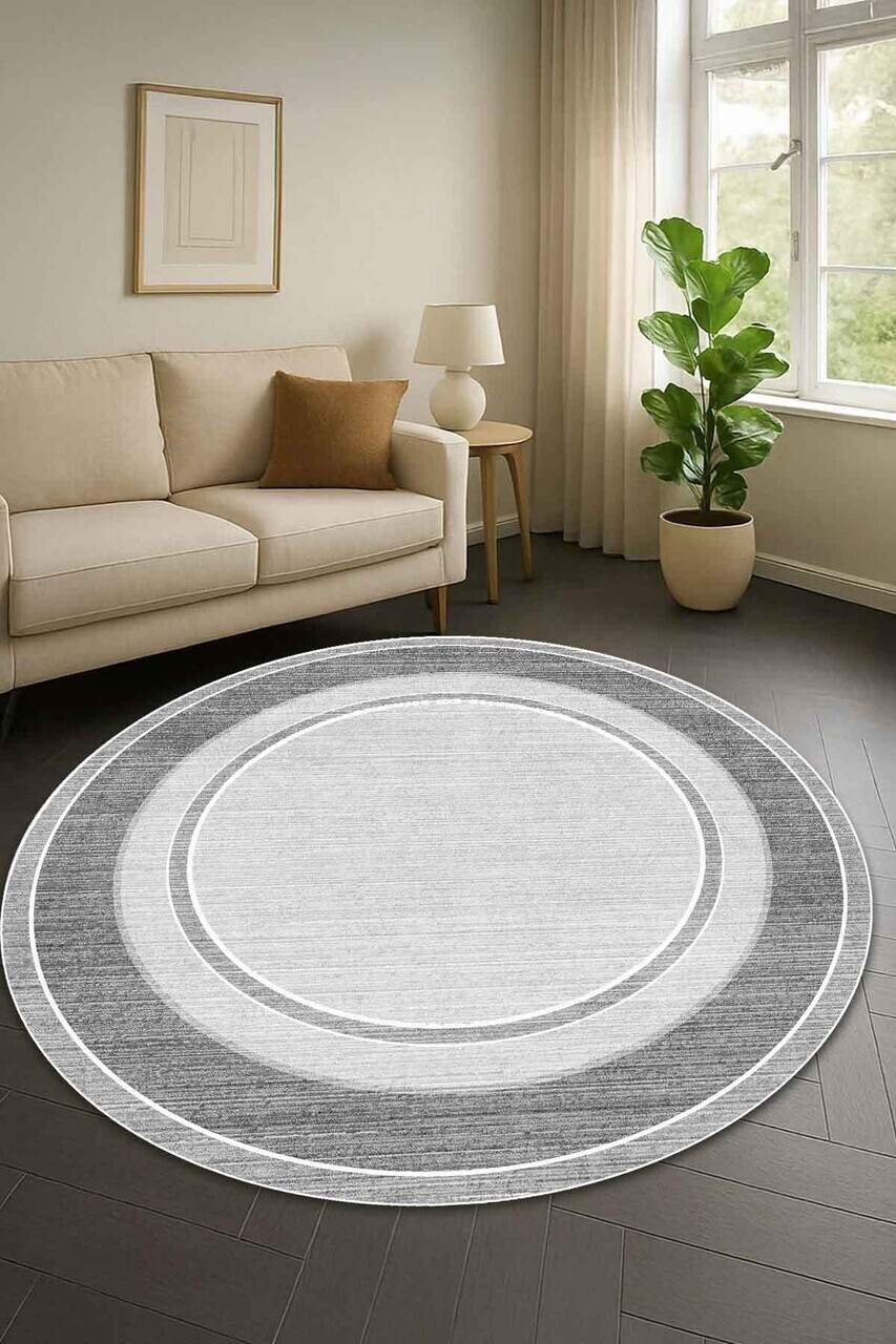 Covor, CLR-7375-YUV-2, 100x100 cm, Poliester, Gri
