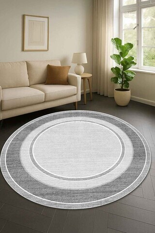 Covor, CLR-7375-YUV-2, 100x100 cm, Poliester, Gri