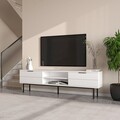 Comoda TV, Odessa, Paul, 180x50x29.6 cm, Alb