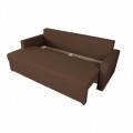 Canapea extensibila Firenze Dark Chocolate 218x85x85cm + lada de depozitare, maro