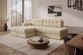 Coltar extensibil stanga 3 locuri ELTAP, LT-04MO, Blezalt, 240x150x82 cm, lemn/poliester, bej
