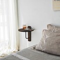 Raft de perete, Neostill, Reve, 35x35 cm, Lemn masiv, Nuc negru