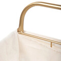 Cos de rufe Lorrey, Homla, 42x27x49 cm, metal/poliester, alb/auriu