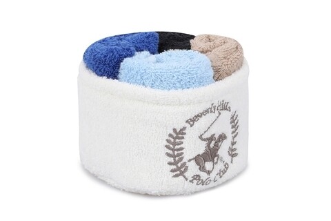 Set 4 prosoape wash 14, beverly hills polo club, 30x30 cm, bumbac, multicolor