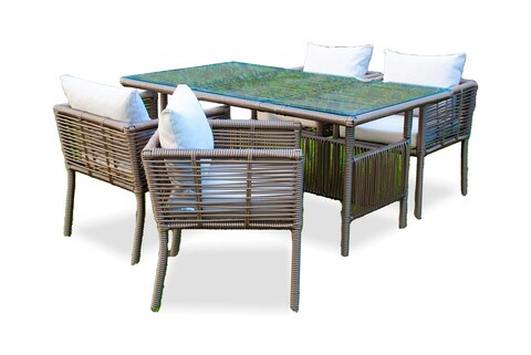 Set mobilier de gradina, jumilla, newyork 150, maro inchis