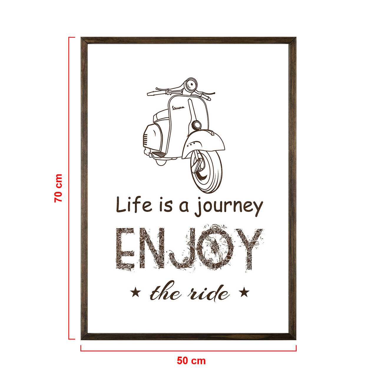 Tablou decorativ, TD024, Lemn, Desenat manual, Natural