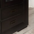 Vitrina cu 2 usi si 4 sertare, Chic, L.100 l.50 H.200, mdf/pal/furnir de mesteacan, wenge