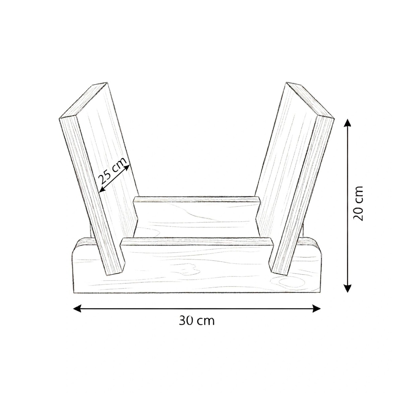 Suport reviste, Hanah Home, CPT4905-30, 30x20x25 cm, PLACAJ CARPEN, Albastru — imaginea 8
