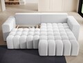 Coltar extensibil dreapta 4 locuri ELTAP, Bon-50, Bonett, 250x175x92 cm, lemn/poliester, gri deschis