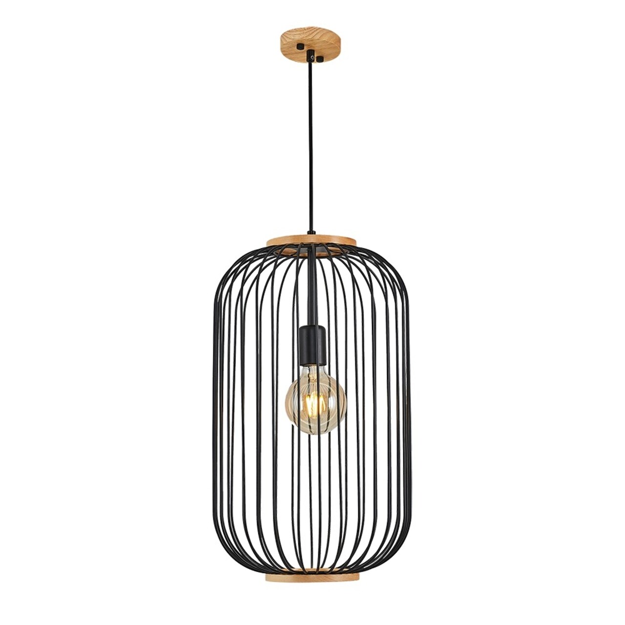 Lustra, L1277 - Black, Lightric, 30 x 120 cm, 1 x E27, 40W, negru