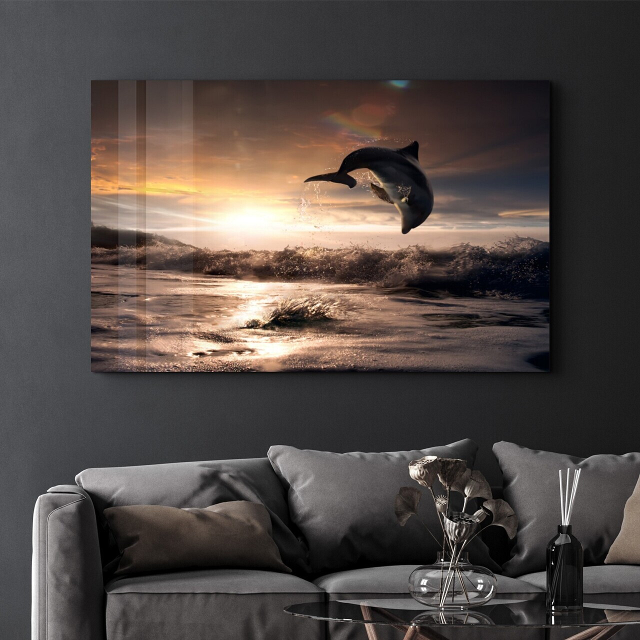 Tablou decorativ, OGLS-1111, Dimensiuni: 70 x 110 cm, Multicolor