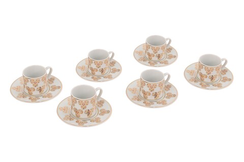 Set de cafea kutahya porselen, ru12kt4309725, 12 piese, portelan