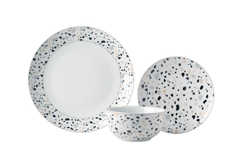 Serviciu de masa, 12 piese, Sabichi, Terrazzo, portelan, multicolor