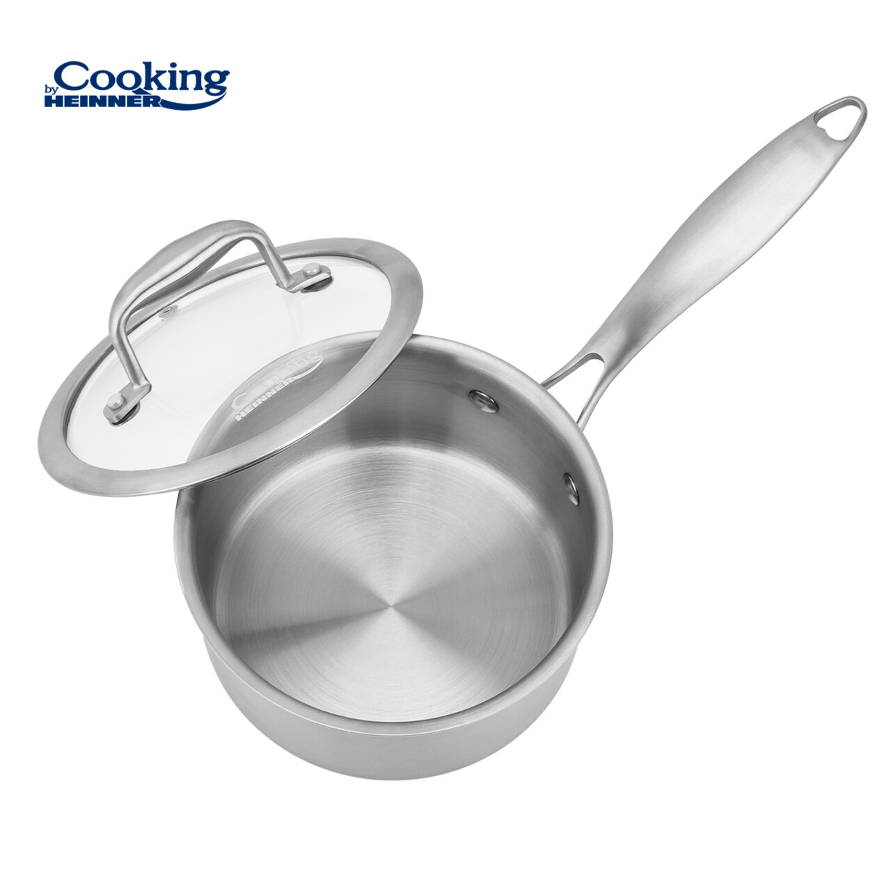 Semioala cu capac Atomic3, Cooking by Heinner, 16x8.5 cm, 1.6 L, inox/sticla, argintiu - imagine 3