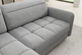 Coltar extensibil stanga 3 locuri ELTAP, LT-04RAQ, Barea, 208x160x100 cm, lemn/poliester, gri deschis