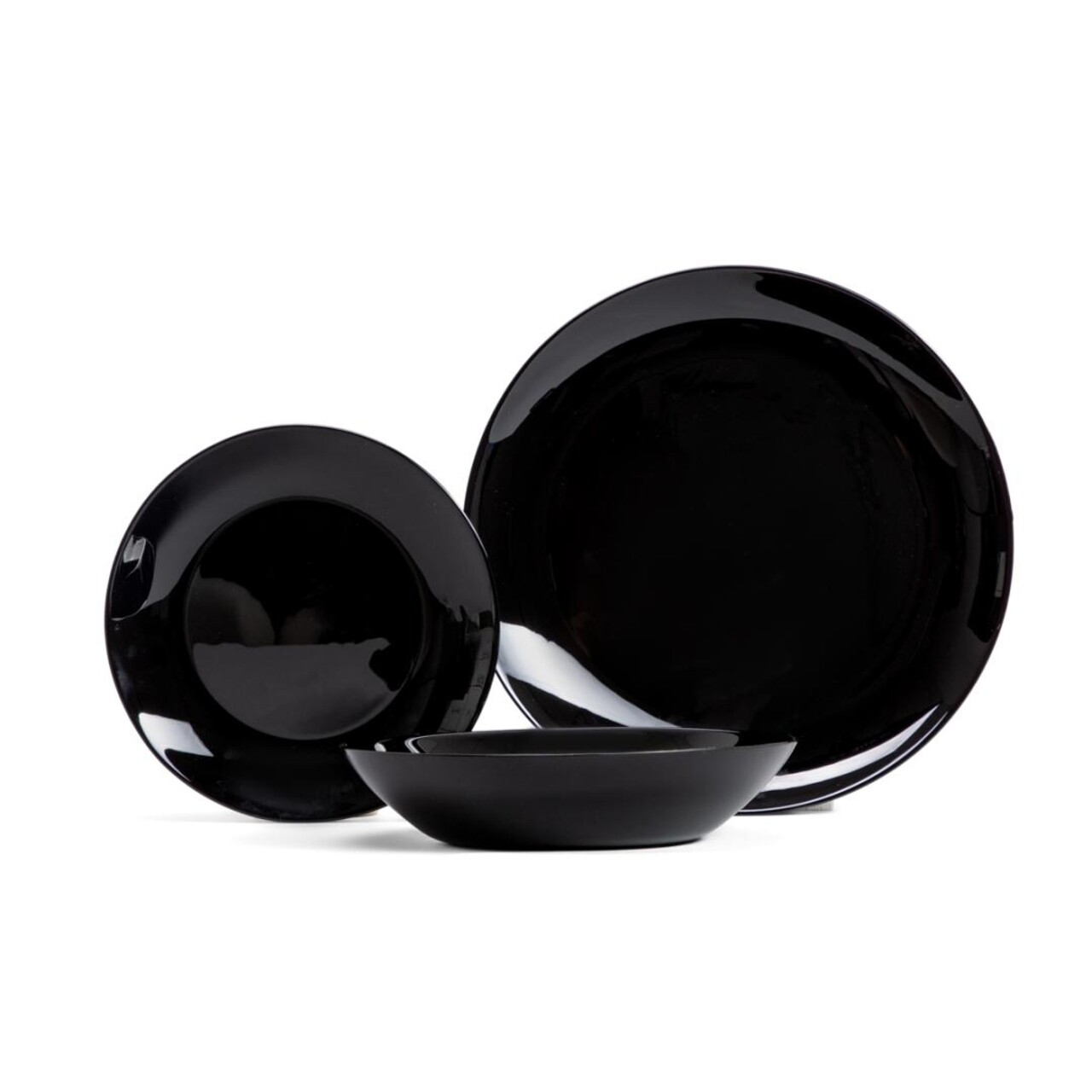 Serviciu de masa 18 piese Capri, Homla, ceramica, negru - 1 | YEO
