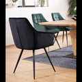 Scaun Lilia Velvet, Signal, 59x45x90 cm, catifea/otel, negru