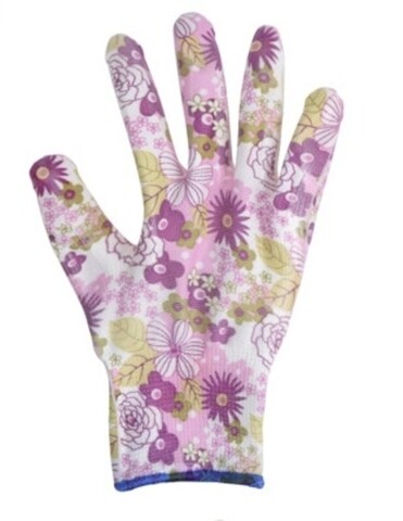 Manusi pentru gradinarit Flower, S, poliester, mov
