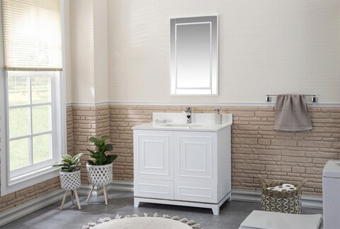 Set mobilier de baie (2 piese), jussara, ohio 36, alb