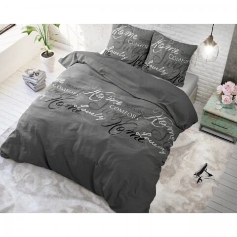 Lenjerie de pat pentru doua persoane, Royal Luxury Grey, Royal Textile,  100% bumbac