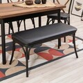 Set masa si scaune 6 piese, Vella, OLV-SA-TK15, PAL, Negru