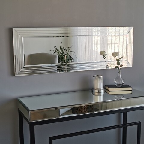 Oglinda decorativa A307, Neostill, 65 x 130 cm, argintiu mezoni.ro
