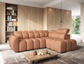 Coltar extensibil dreapta 4 locuri ELTAP, RT-24XIL, Falconn, 258x208x107 cm, lemn/poliester, portocaliu