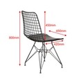 Set 2 scaune Kafes, Puqa Design, 45x42x80 cm, negru