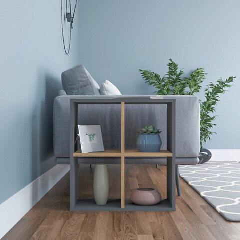 Masuta, zena home, hansen, 60x64x29.7 cm, pal, stejar / antracit