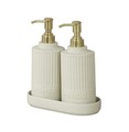 Set 2 dozatoare sapun/detergent lichid Heidi, Wenko, 19x10x21 cm, ceramica/ABS/polipropilena, multicolor