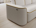 Coltar dreapta 4 locuri ELTAP, Ume, 287x190x88 cm, lemn/poliester, alb/galben