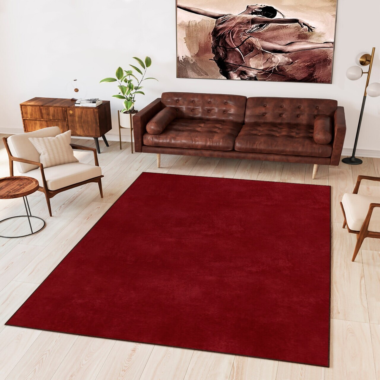 Covor Wookece1270 100x150 cm Poliester Rosu claret