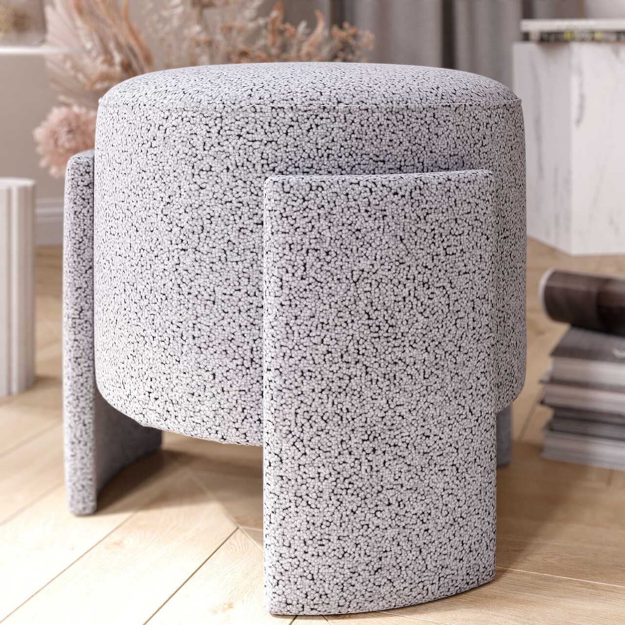 Taburet, Atelier del Sofa, 774BNT1103, 28 Spumă gri DNS/14 Spumă albă DNS, Gri - view 5