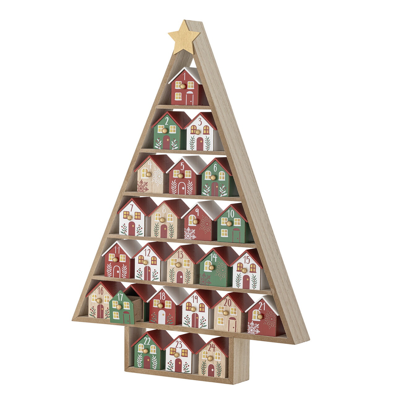 Calendar Advent, Bloomingville, Calvin, 44x6x61.5 cm, MDF, multicolor — imaginea 5