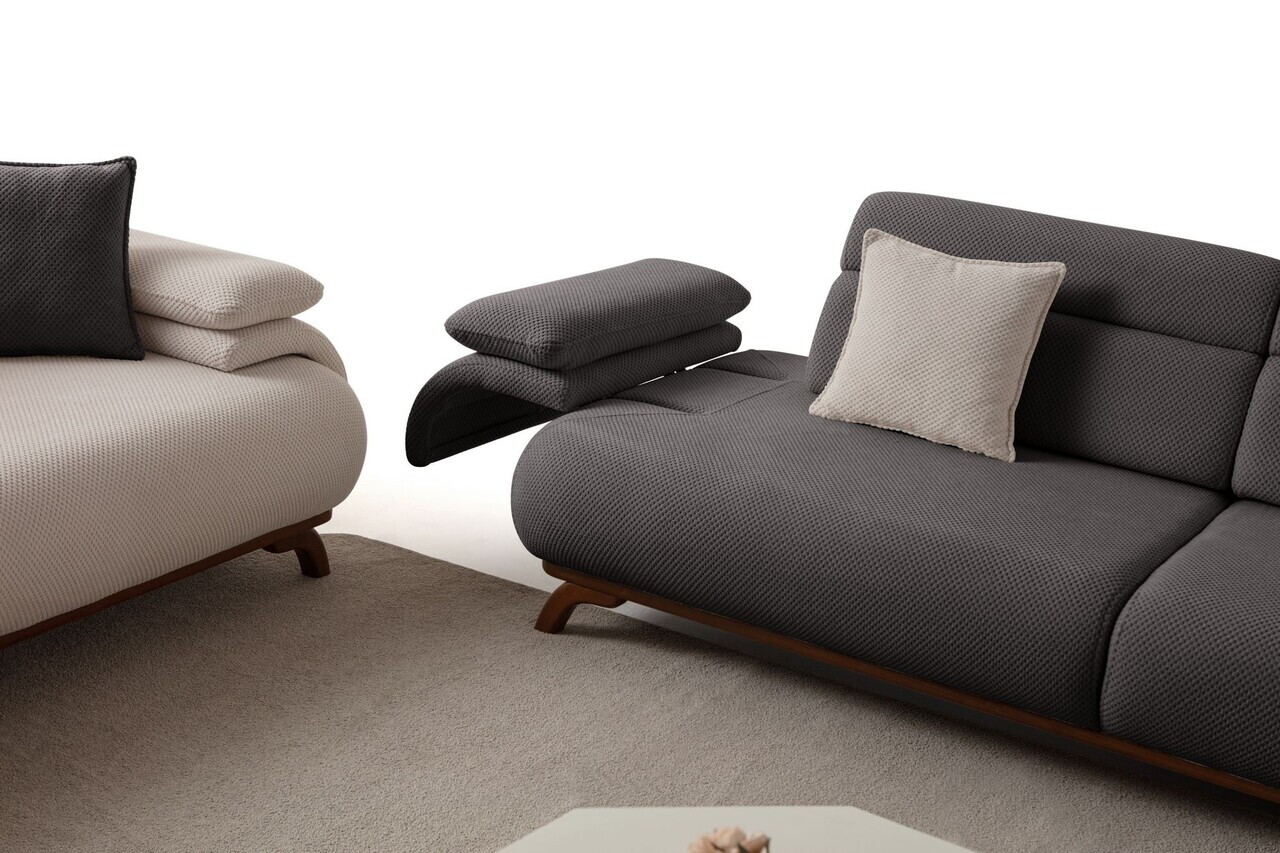 Canapea 3 locuri, Atelier del Sofa, 752EST1146, Lemn de carpen/PAL melaminat, Antracit - view 8