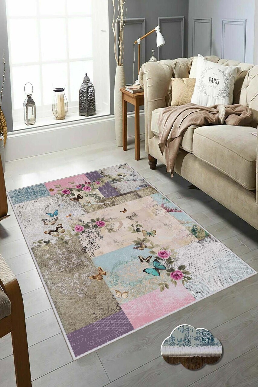 Covor Hmnt674 160x230 cm Poliester Multicolor