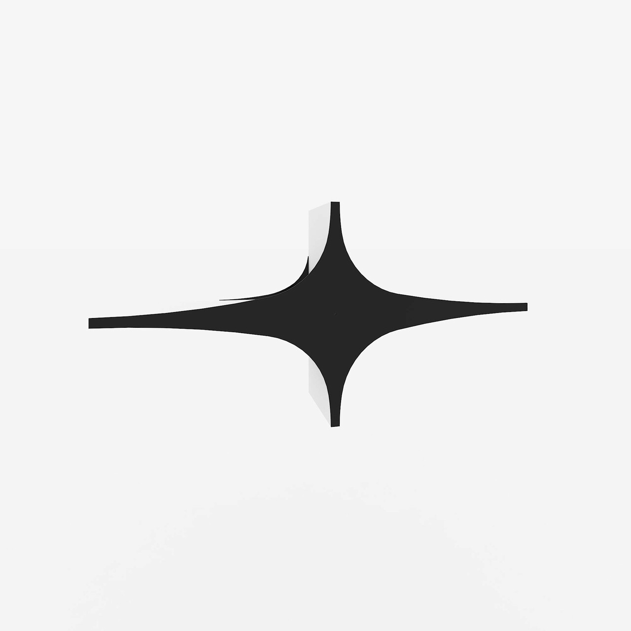 Raft de perete, Decormet, Susen, 90x45x20 cm, Alb/Negru - 1 | YEO