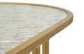 Masuta de cafea Antalia, Mauro Ferretti, 90x50x45 cm, fier/sticla, auriu