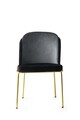 Set 4 scaune, Nmobb, Dore 101, 54 x 86 x 55 cm, metal/pal, negru/auriu