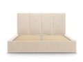 Pat tapitat cu somiera rabatabila si lada depozitare, Juniper, Mazzini Sofas, 208x170x104 cm, catifea, bej