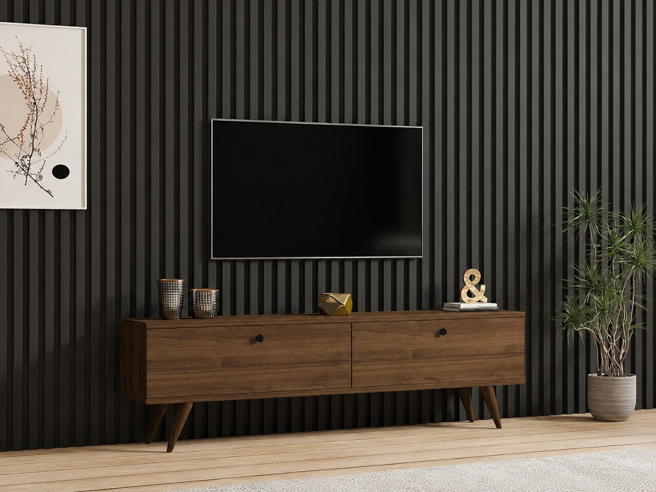 Comoda TV, Hanah Home, Paris 140, 140x40x25 cm, Maro