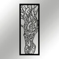 Decoratiune de perete, Vuslat, metal, 20 x 51 cm, negru