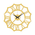 Ceas de perete, Metal Wall Clock 23, Metal, Dimensiune: 48 x 48 cm, Auriu