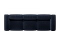 Canapea 4 locuri, Bergamo, Cosmopolitan Design, 364x108x70 cm, catifea chenille raiata, albastru navy