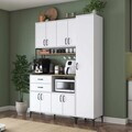 Dulap multifunctional, Hanah Home, JE260, 160x218.6x45 cm, Alb/Maro