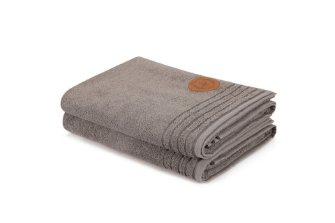 Set prosoape de baie 2 piese, Beverly Hills Polo Club, 410, Bumbac, Gri