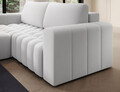 Coltar extensibil stanga 4 locuri ELTAP, Bon-49, Bonett, 250x175x92 cm, lemn/poliester, gri deschis
