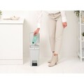 Cos de gunoi cu pedala, Brabantia, StepUp, 10 L, 26.5x20.3x38.1 cm, polipropilena, gri deschis